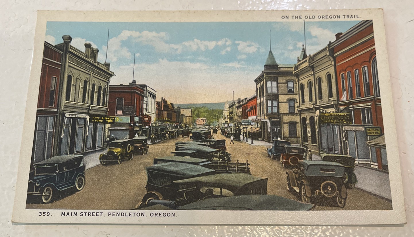 Circa 1920 Main Street Post Card View Pendleton Oregon OR Autos Businesses Circa 1920 Main Street Post Card View Pendleton Oregon OR Autos Businesses