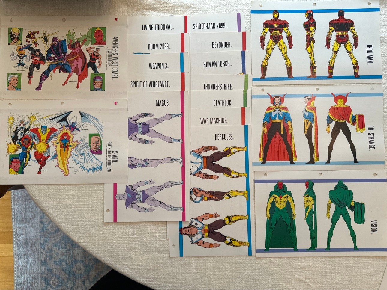 Official Handbook Marvel Universe Bio Sheets 17 Lot Iron Man X-Men Avengers Dr S Official Handbook Marvel Universe Bio Sheets 17 Lot Iron Man X-Men Avengers Dr S