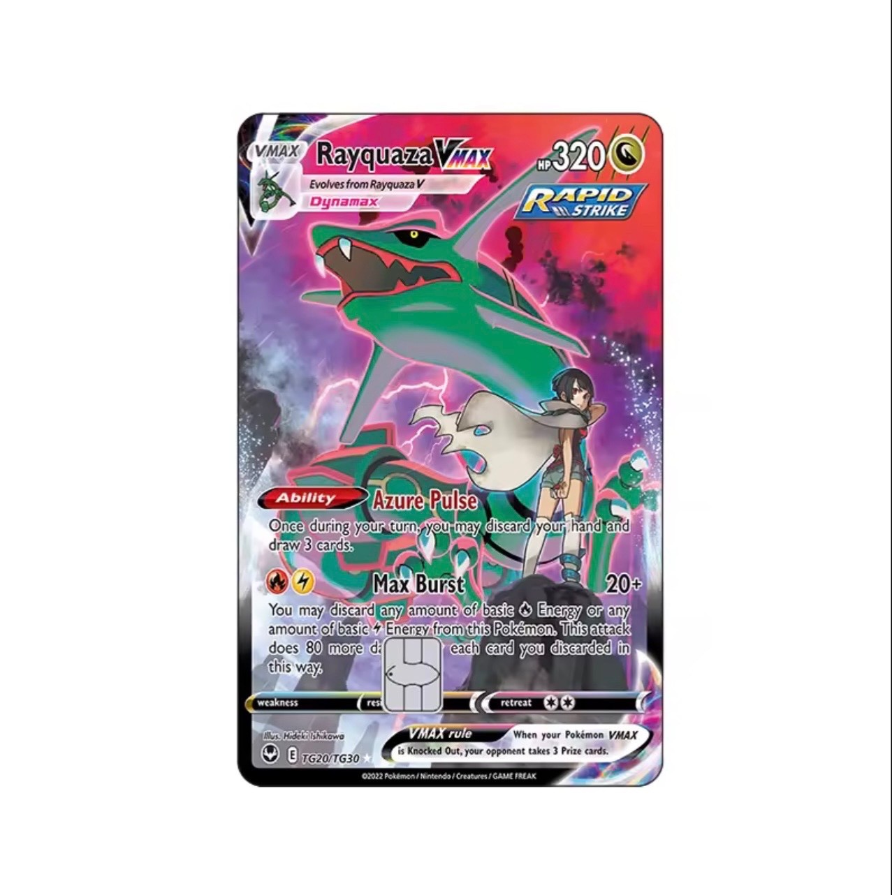 Rayquaza Pokémon Debit Credit Card Skin-Small Chip StarLaser 2 Pc front And Back Rayquaza Pokémon Debit Credit Card Skin-Small Chip StarLaser 2 Pc front And Back