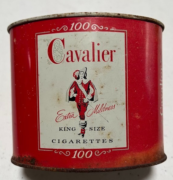 Vintage Cavalier Cigarette Can Vintage Cavalier Cigarette Can
