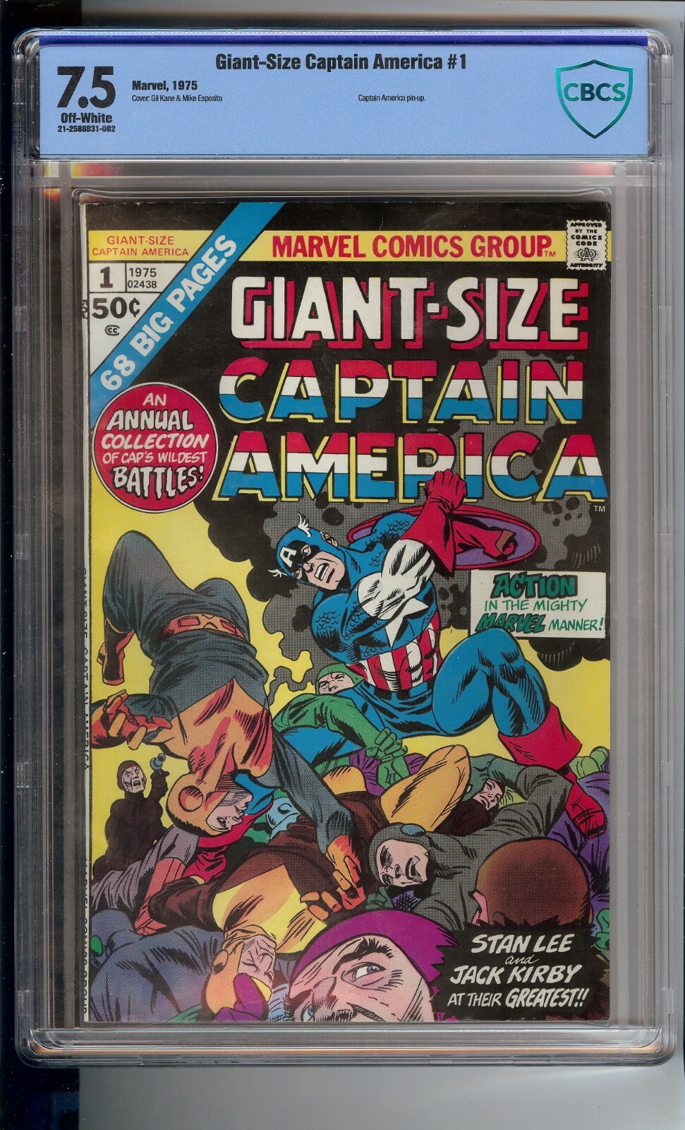 GIANT-SIZE CAPTAIN AMERICA #1 CBCS 7.5 GIANT-SIZE CAPTAIN AMERICA #1 CBCS 7.5