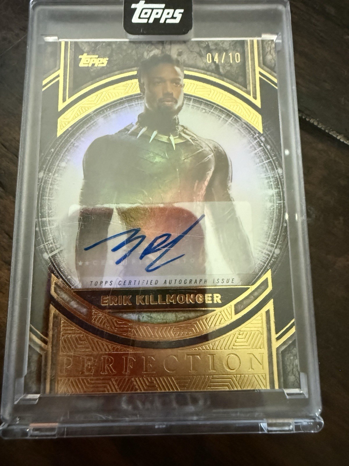 Topps Marvel MCU Perfection Auto MP-MJ Michael B. Jordan Erik Killmonger /10 Topps Marvel MCU Perfection Auto MP-MJ Michael B. Jordan Erik Killmonger /10