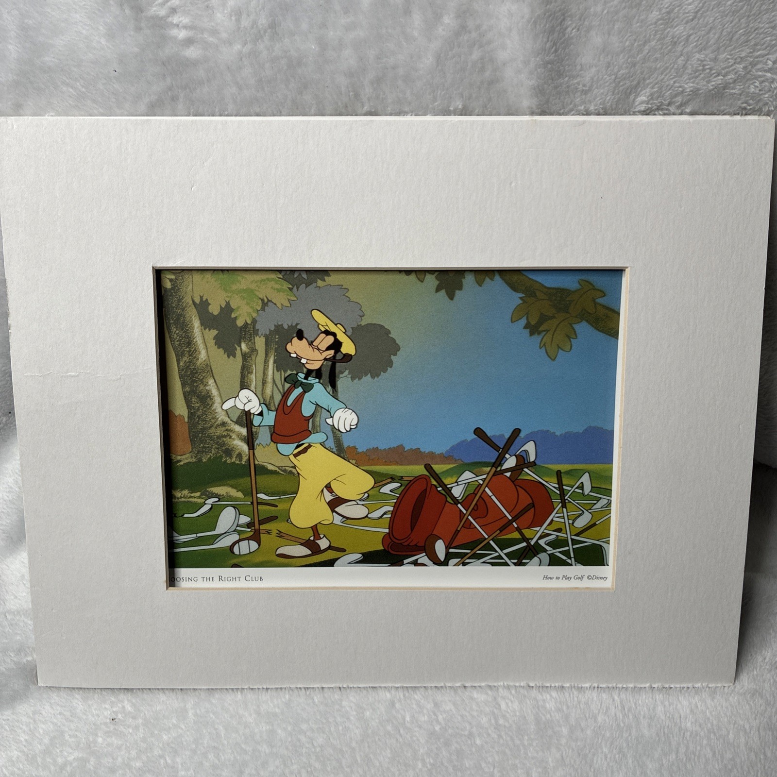 Vintage Disney Goofy Golf Print Goody Choosing The Right Club Framed Vintage Disney Goofy Golf Print Goody Choosing The Right Club Framed