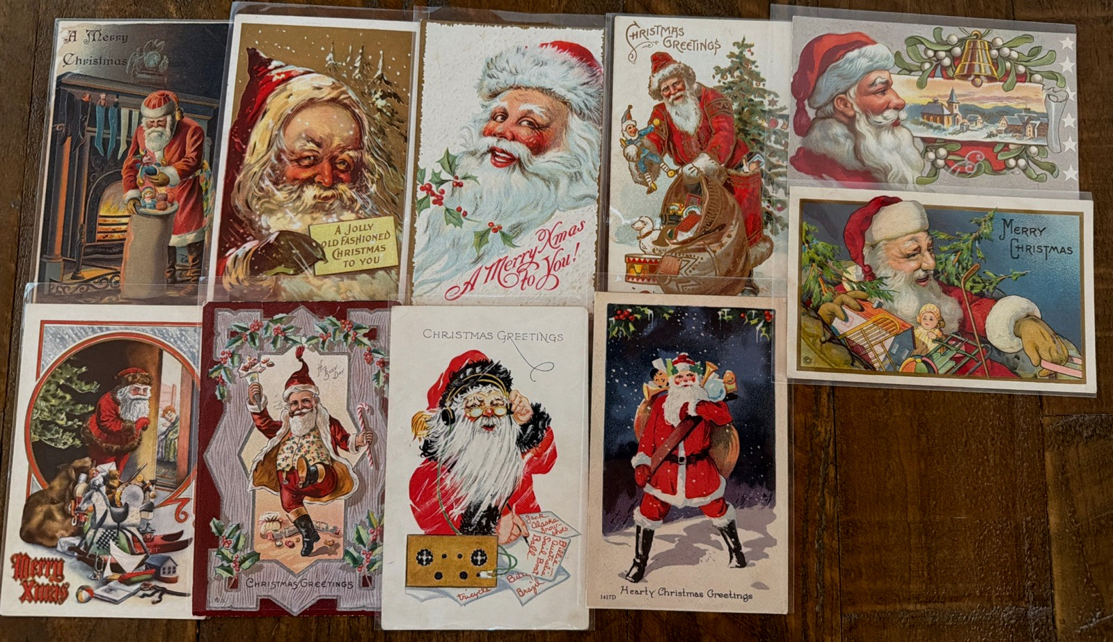 Big~Lot of 10~Antique~SANTA CLAUS~Christmas Postcards~Great Variety~Vintage~s795 Big~Lot of 10~Antique~SANTA CLAUS~Christmas Postcards~Great Variety~Vintage~s795