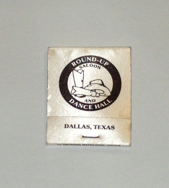 Vintage NOS Round-Up Saloon & Dance Hall Gay Bar Nightclub Matchbook Dallas TX Vintage NOS Round-Up Saloon & Dance Hall Gay Bar Nightclub Matchbook Dallas TX