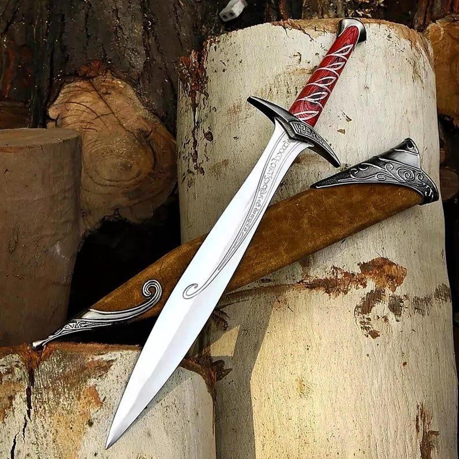 Sword of Bilbo Replica Handmade Fantasy Stainless Steel Sword With Scabbard