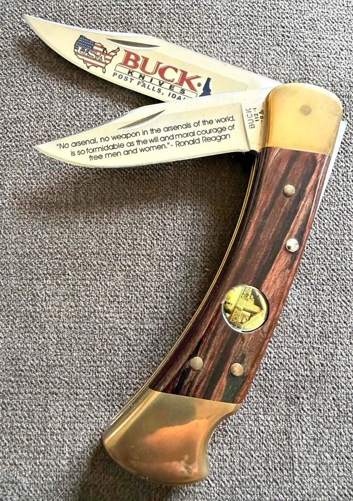 VINTAGE 2006 BUCK 110/112 DUAL BLADE FOLDING LOCK BACK UNUSED VINTAGE 2006 BUCK 110/112 DUAL BLADE FOLDING LOCK BACK UNUSED