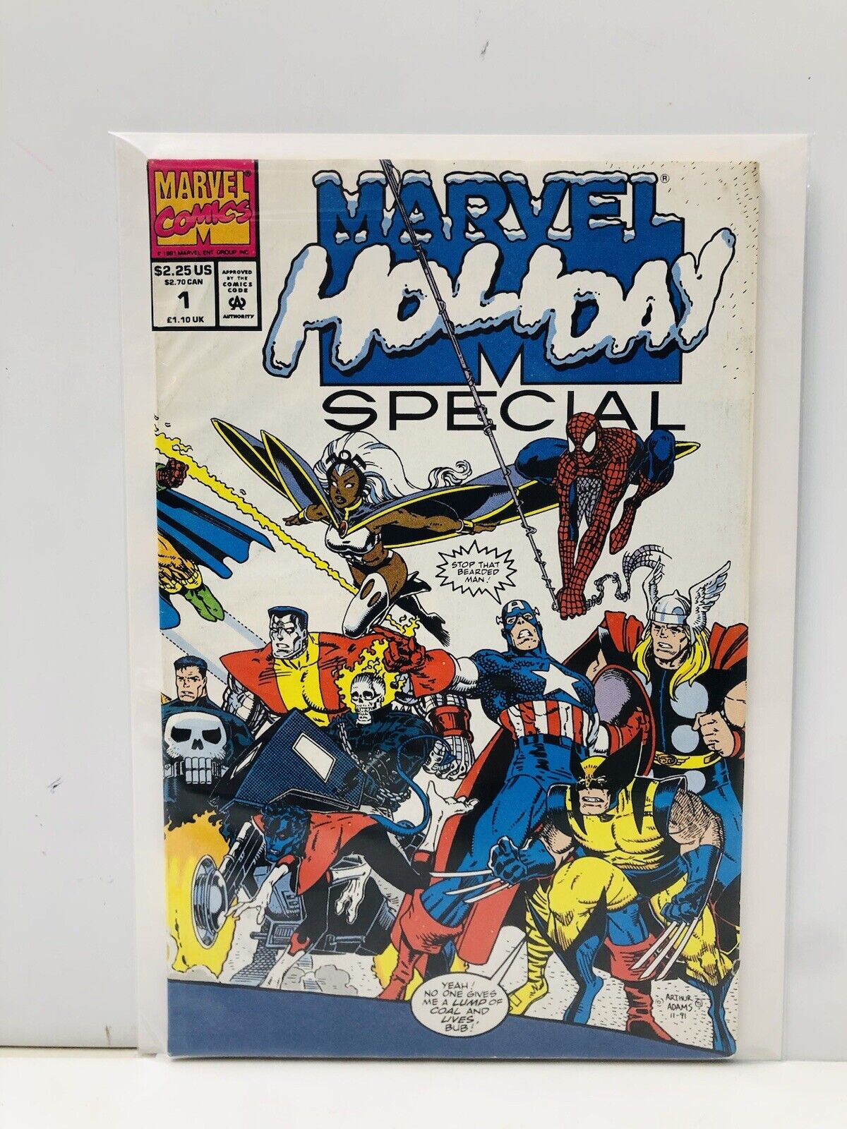 Marvel Holiday Special #1 1st App Omega Level Santa Marvel Art Adams 1991 Marvel
