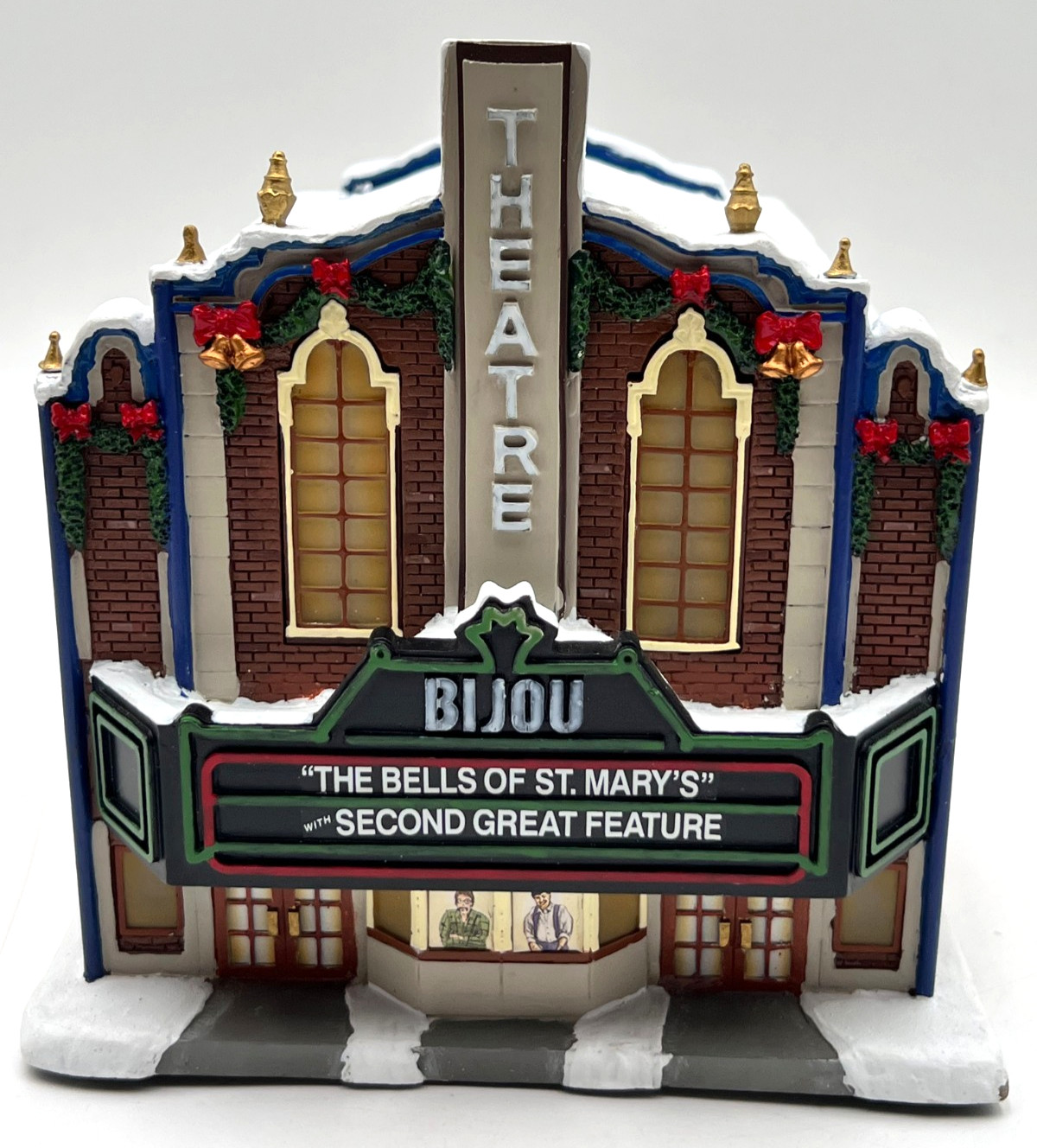 Hawthorne Village Bijou Theatre It's a Wonderful Life Village w/ COA in Box