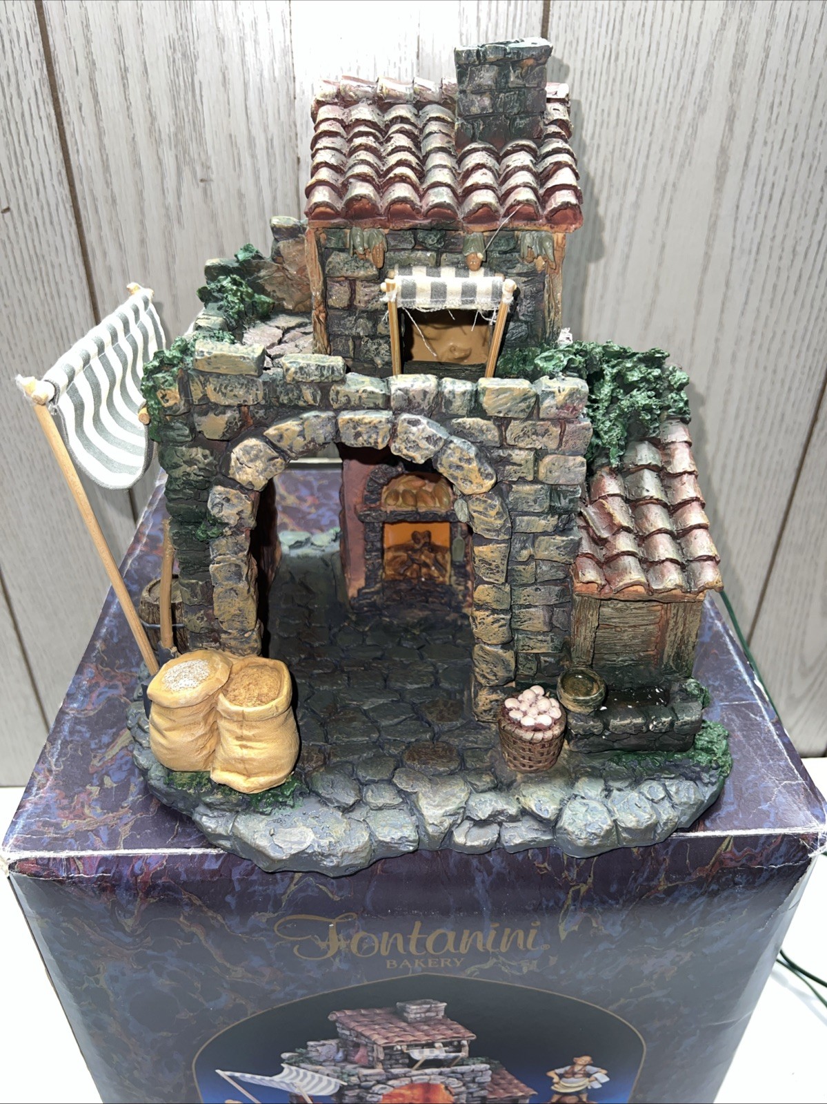 VTG Roman Bakery 50150 Nativity Fontanini Scene Village 1996 For 5” Figures VTG Roman Bakery 50150 Nativity Fontanini Scene Village 1996 For 5” Figures
