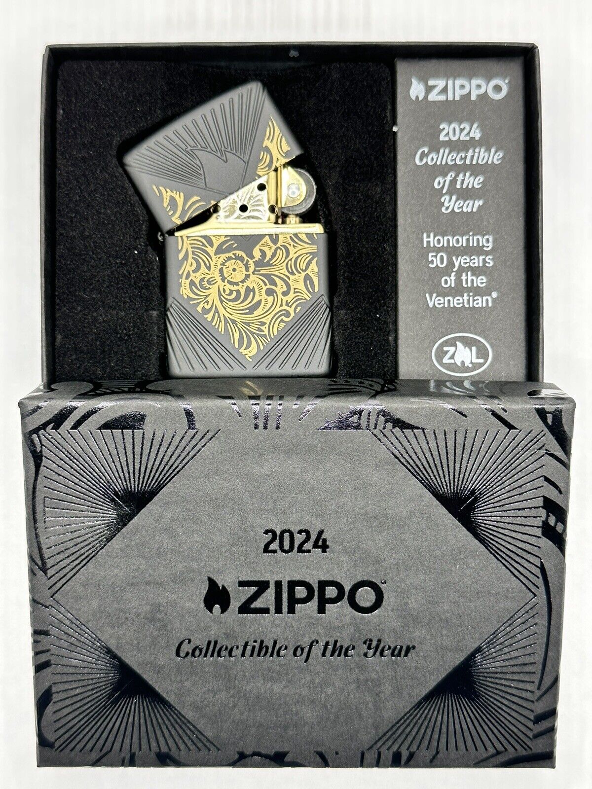 2024 Limited Edition Venetian 50 Years Collectible Of The Year Zippo Lighter NEW