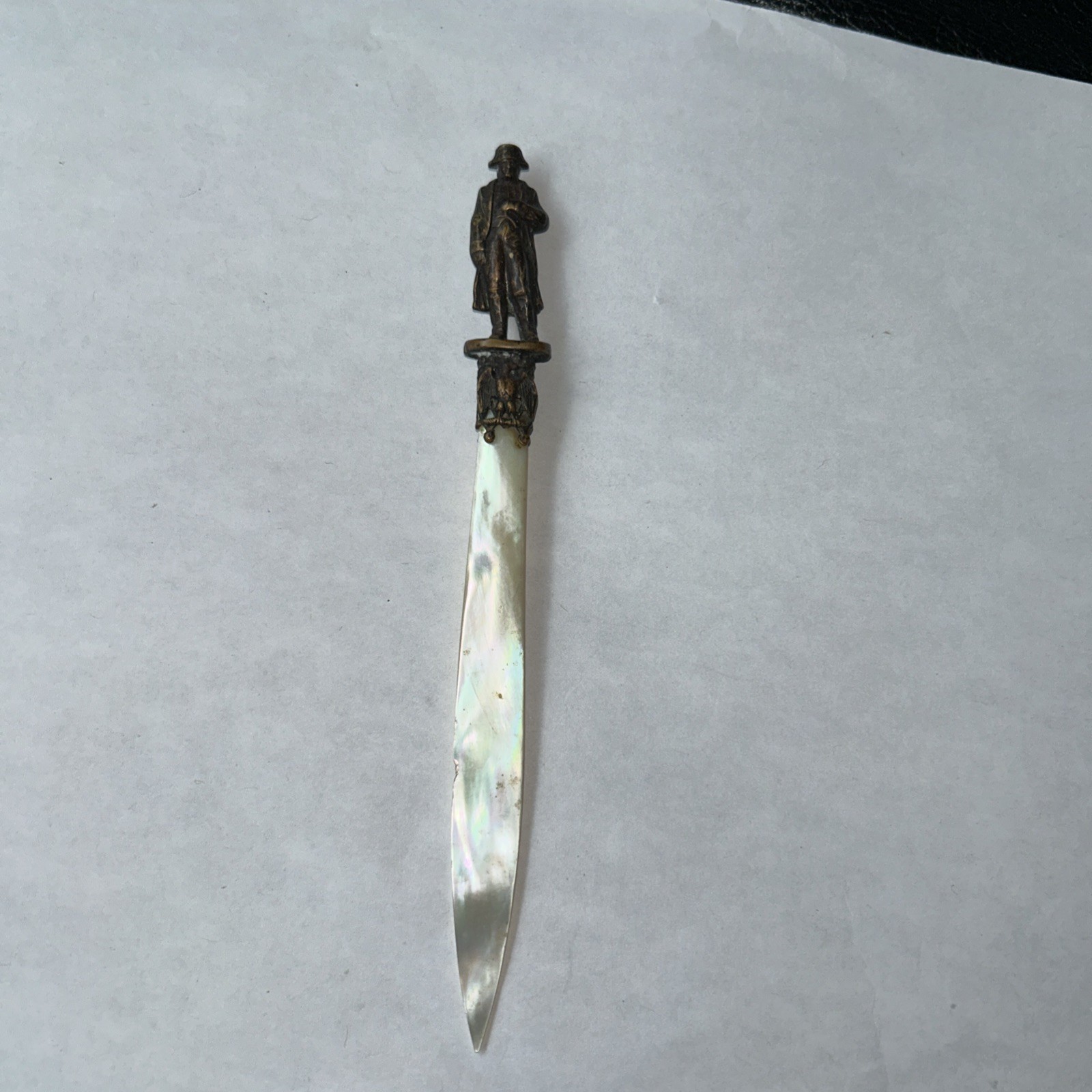 Antique Stanhope 19th Century Napoleon Mother of Pearl Letter Opener - 6 Antique Stanhope 19th Century Napoleon Mother of Pearl Letter Opener - 6