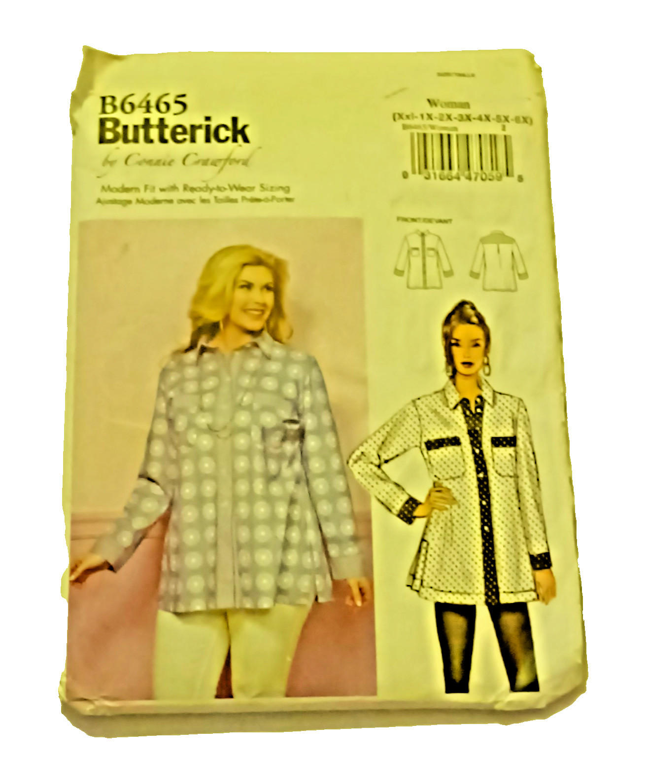 Butterick B6465 See & Sew Misses Shirt Top Sewing Pattern Contemporary Original Butterick B6465 See & Sew Misses Shirt Top Sewing Pattern Contemporary Original