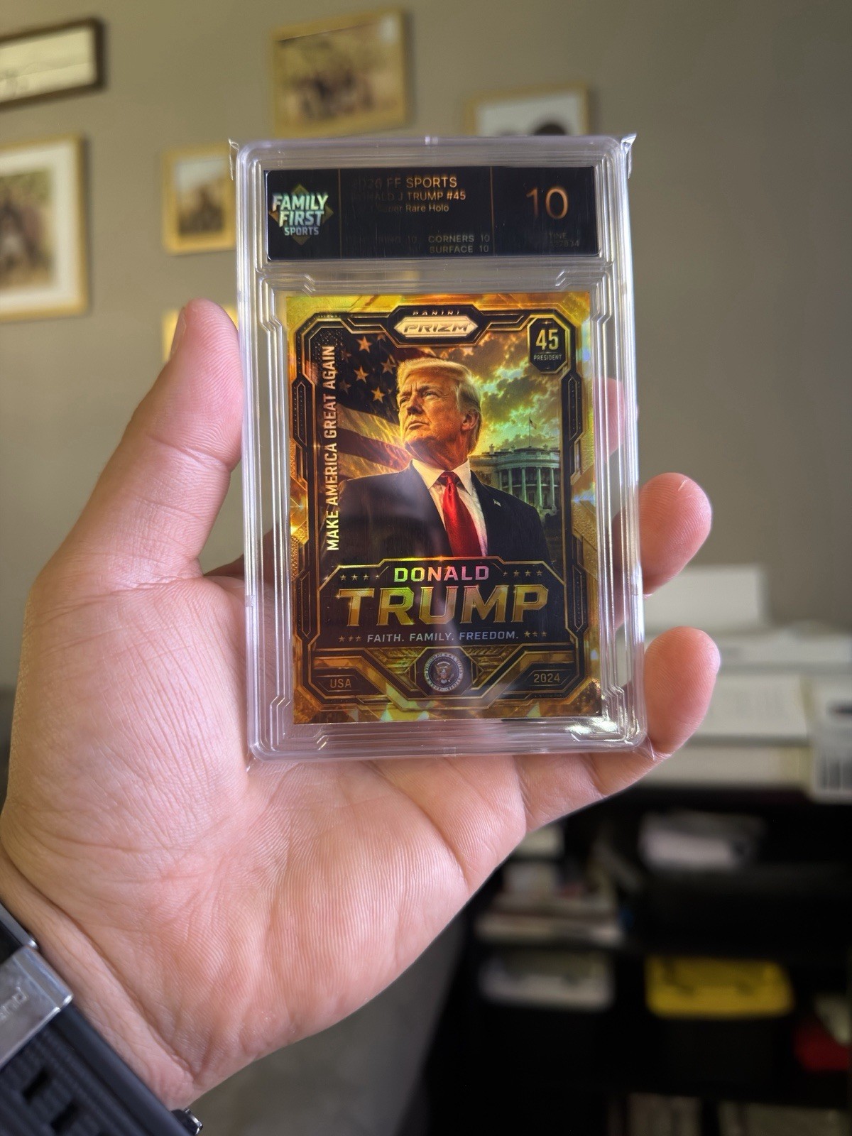 Donald Trump #45/47 Super Rare Holo 45/47 (CUSTOM HANDMADE NON PRODUCTION CARD) Donald Trump #45/47 Super Rare Holo 45/47 (CUSTOM HANDMADE NON PRODUCTION CARD)