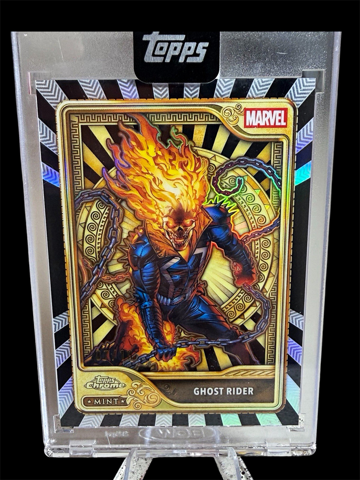Topps 2026 Mint Marvel Ghost Rider #99 Gold Serial Numbered 07/10 Topps 2026 Mint Marvel Ghost Rider #99 Gold Serial Numbered 07/10