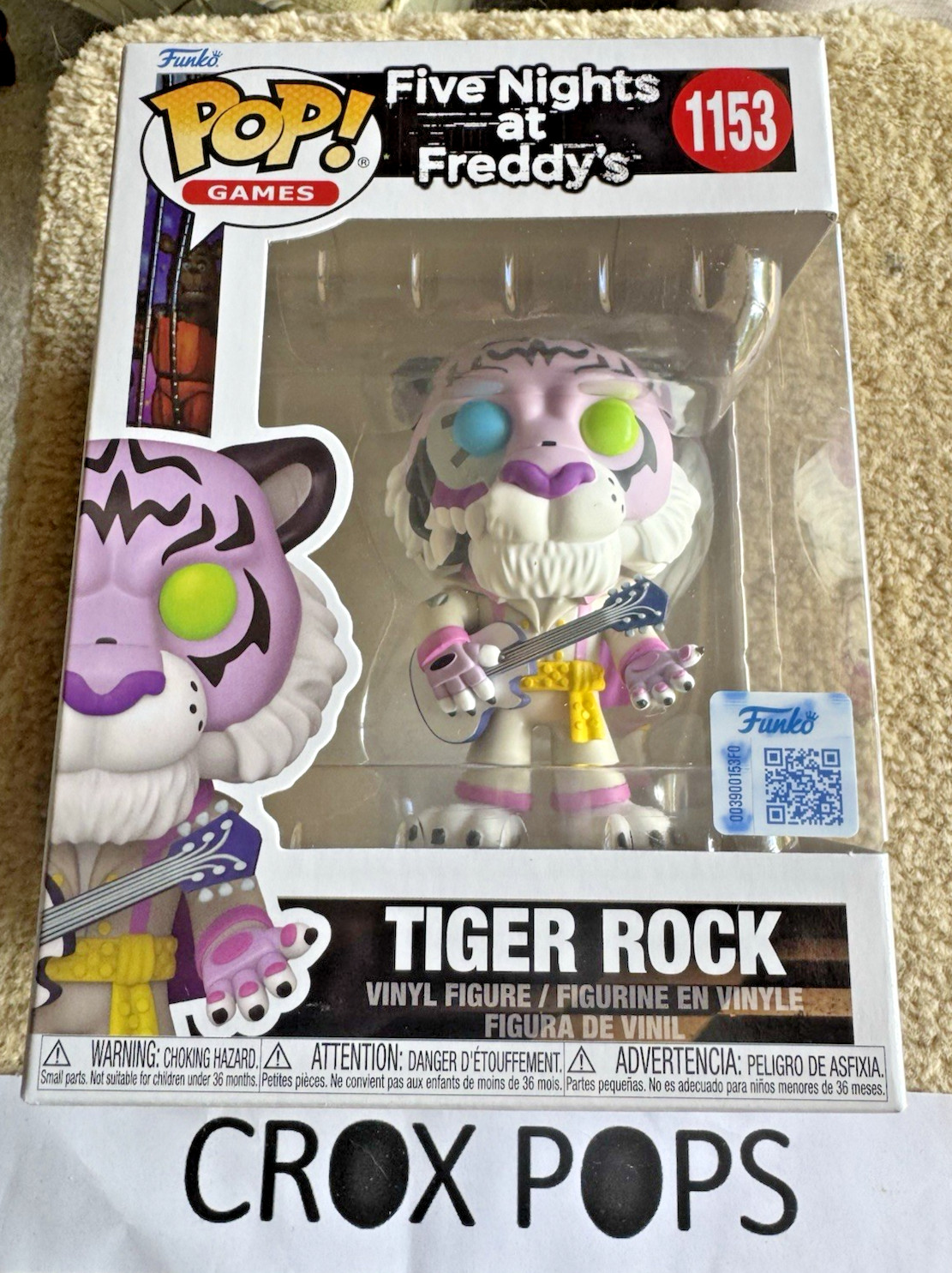 TIGER ROCK FNAF 1153 Funko Pop Vinyl New in Mint Box + Protector TIGER ROCK FNAF 1153 Funko Pop Vinyl New in Mint Box + Protector