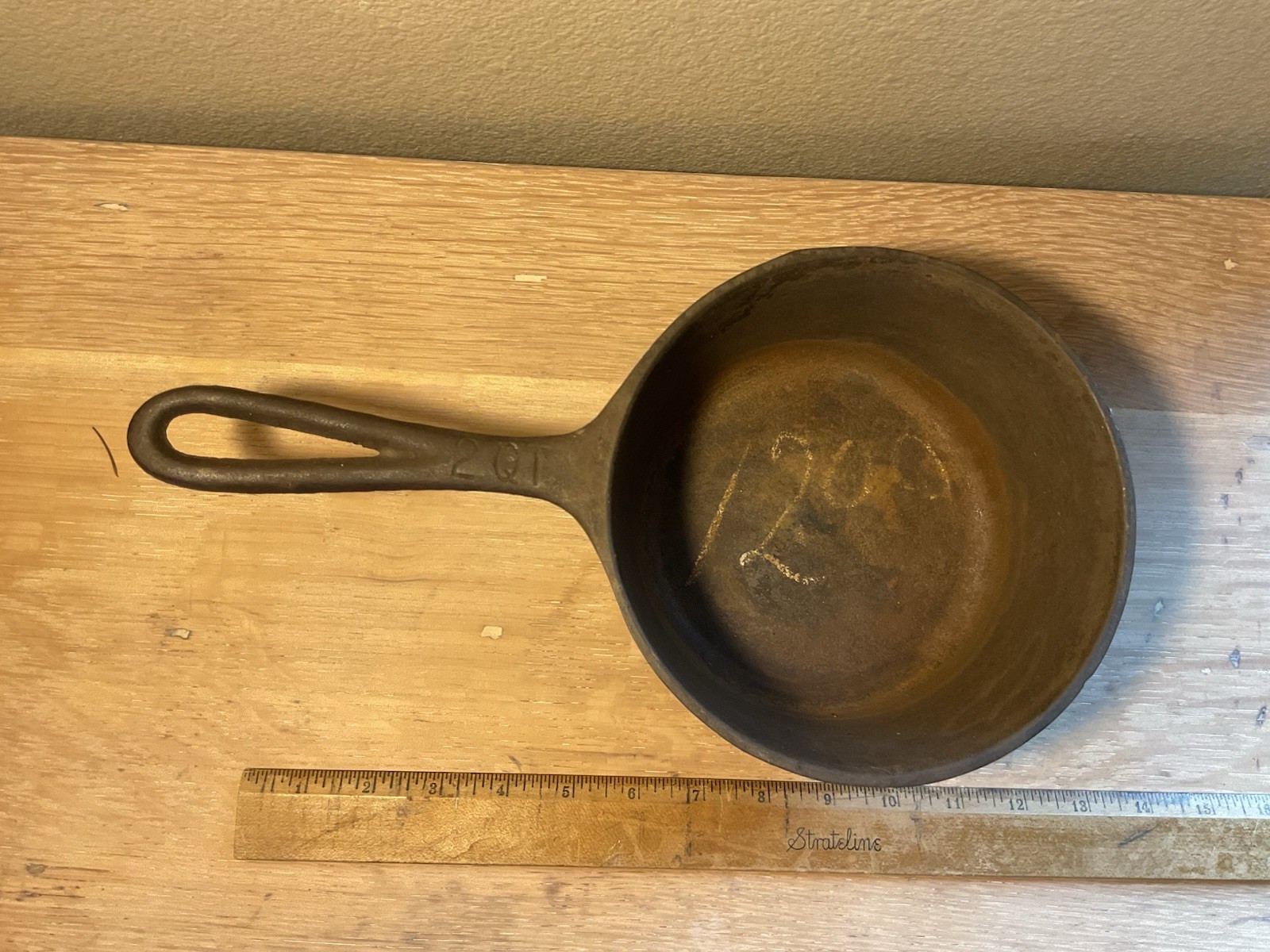 VTG 1930s-1950s BSR Red Mountain Cast Iron Stew Pan Deep Heat Ring 2 Qt Stamp