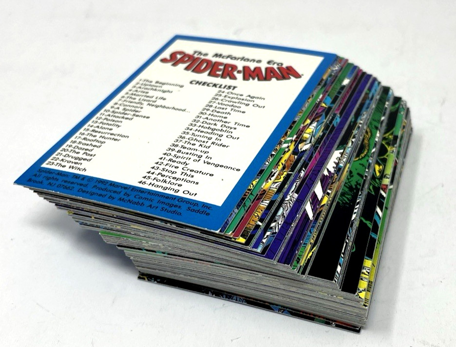 1992 Comic Images The McFarlane Era Spider-Man Complete 90 Card Set M/NM 1992 Comic Images The McFarlane Era Spider-Man Complete 90 Card Set M/NM
