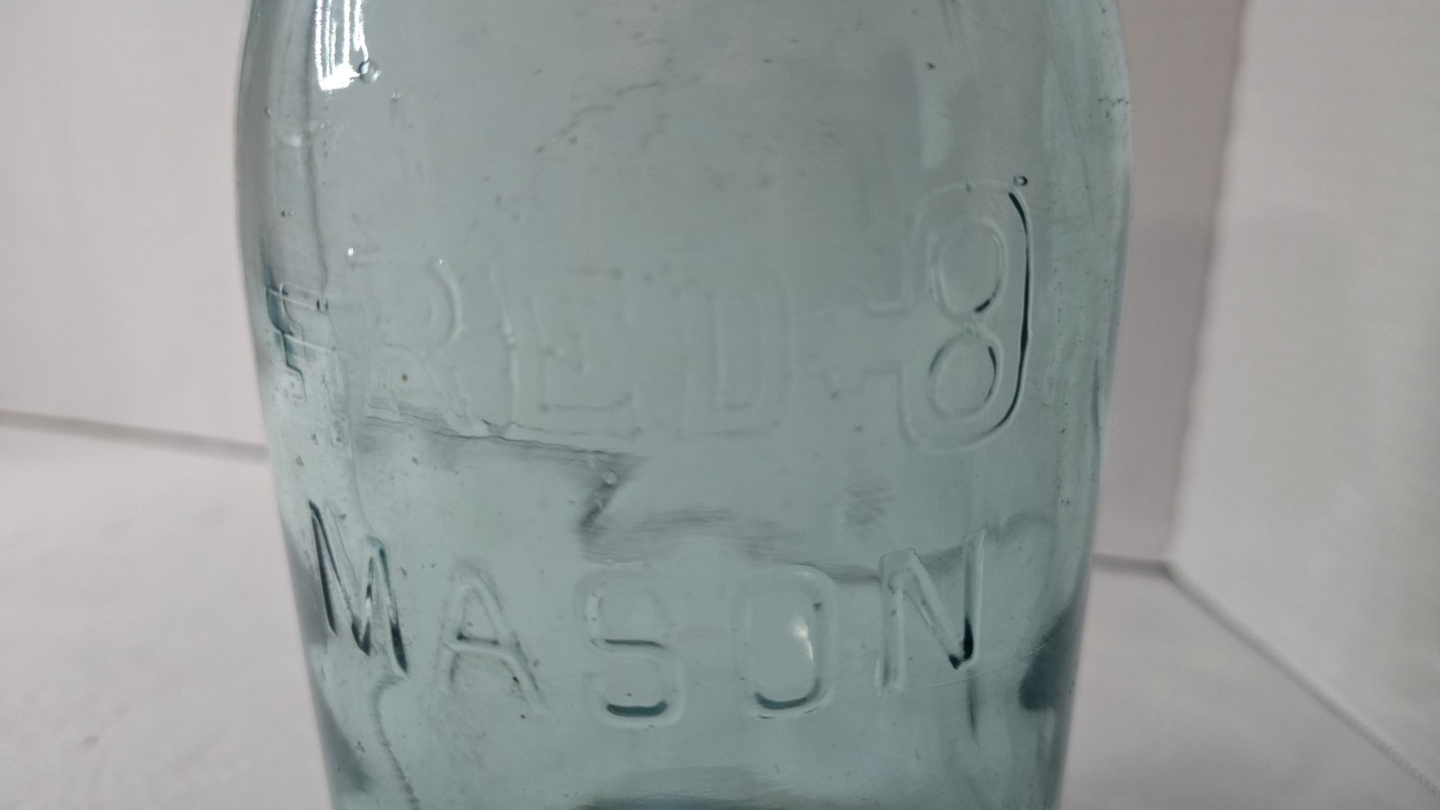 Rare Antique Red-Key Mason Jar Aqua Blue Glass Zinc Lid c1905–1915 Very Nice Rare Antique Red-Key Mason Jar Aqua Blue Glass Zinc Lid c1905–1915 Very Nice