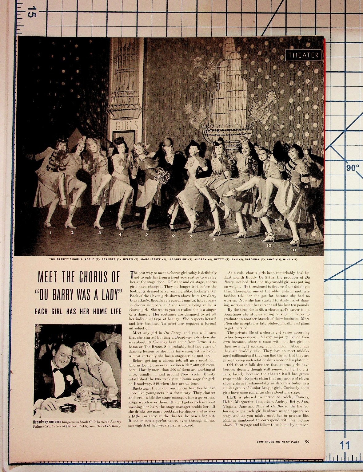 1940 LIFE Magazine DU BARRY WAS A LADY Chorus Girls Article Ads Ephemera