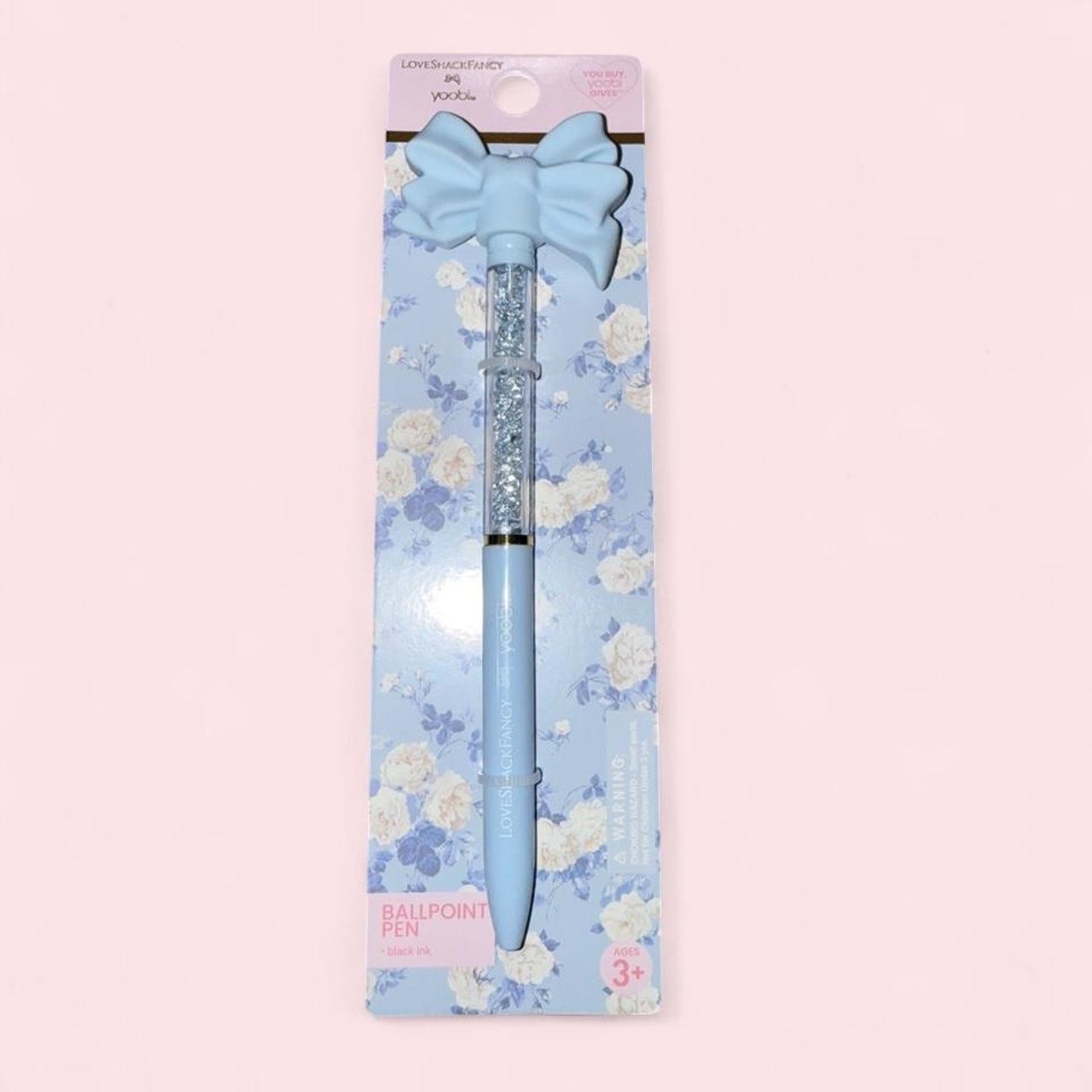 LoveShackFancy x Yoobi Blue Bow Ballpoint Pen Floral Target New LoveShackFancy x Yoobi Blue Bow Ballpoint Pen Floral Target New