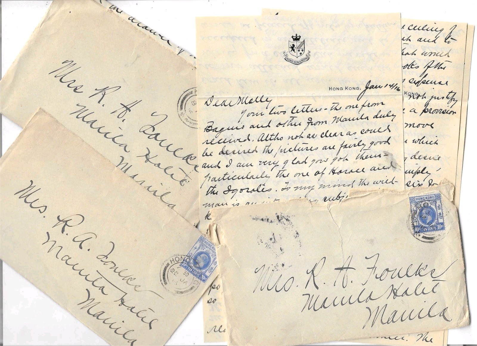 3 1916 Hong Kong Hotel Travel Letters Handwritten China Antique Chinese Pages 3 1916 Hong Kong Hotel Travel Letters Handwritten China Antique Chinese Pages