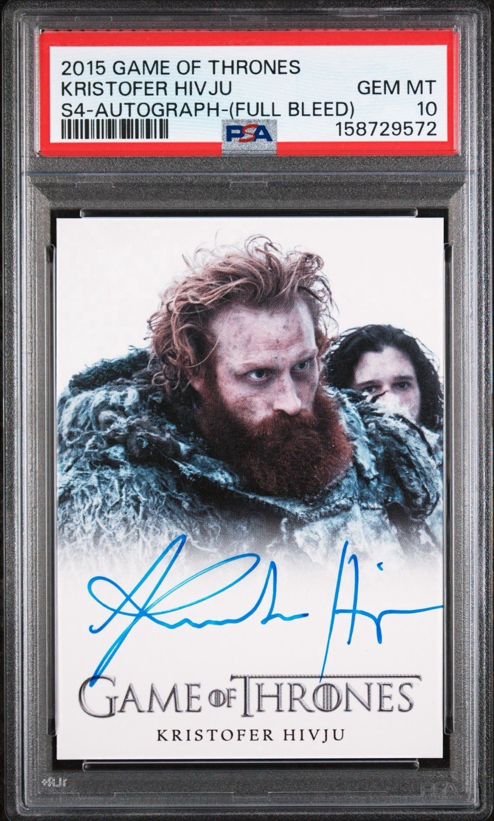 2015 GAME OF THRONES SEASON 4 AUTO KRISTOFER HIVJU PSA 10 RITTENHOUSE GEM MINT 2015 GAME OF THRONES SEASON 4 AUTO KRISTOFER HIVJU PSA 10 RITTENHOUSE GEM MINT