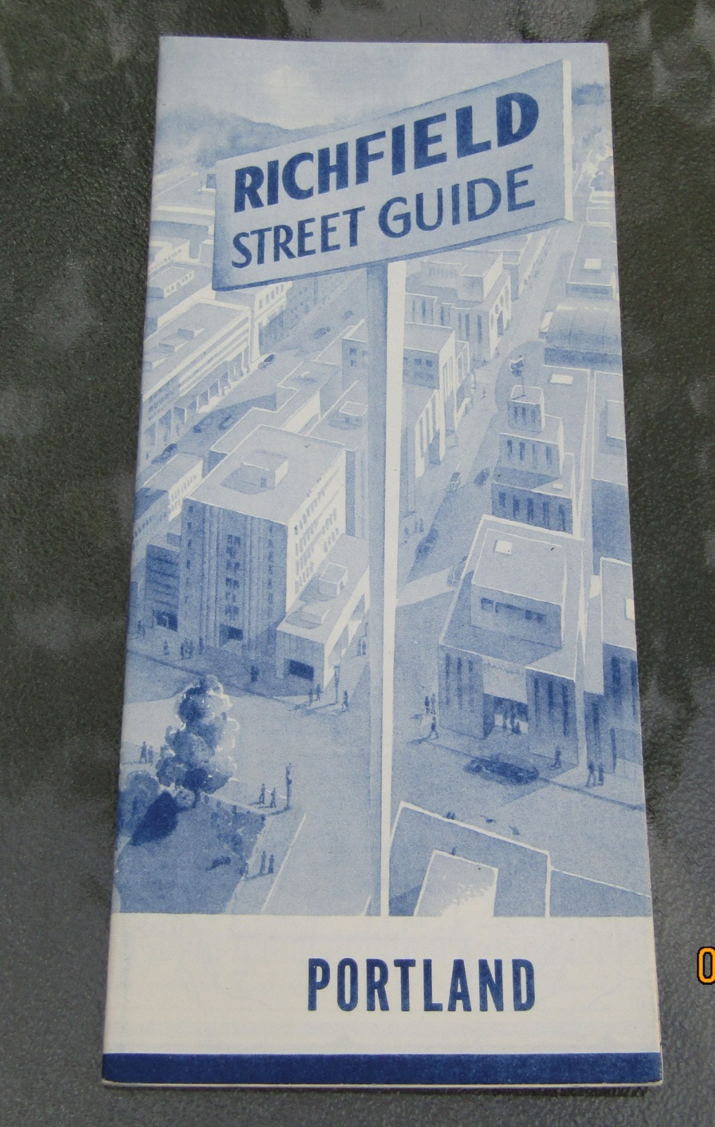 1940s Richfield Products PORTLAND Street Guide Folding Road Map UNUSED Gousha
