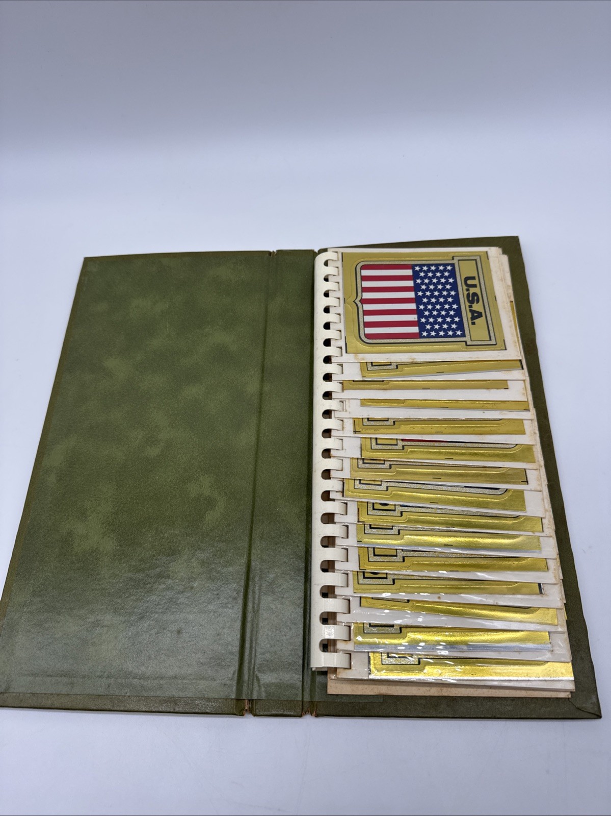 Lot Of 52 Vintage State Stickers FLAG FOUNDATION/GULF OIL Gold Emblem Collection