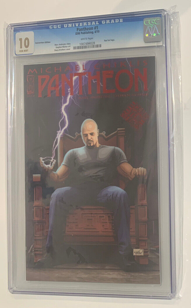 IDW Pantheon #1 Convention Michael Chiklis Variant Cover GEM 10 Graded CGC Comic