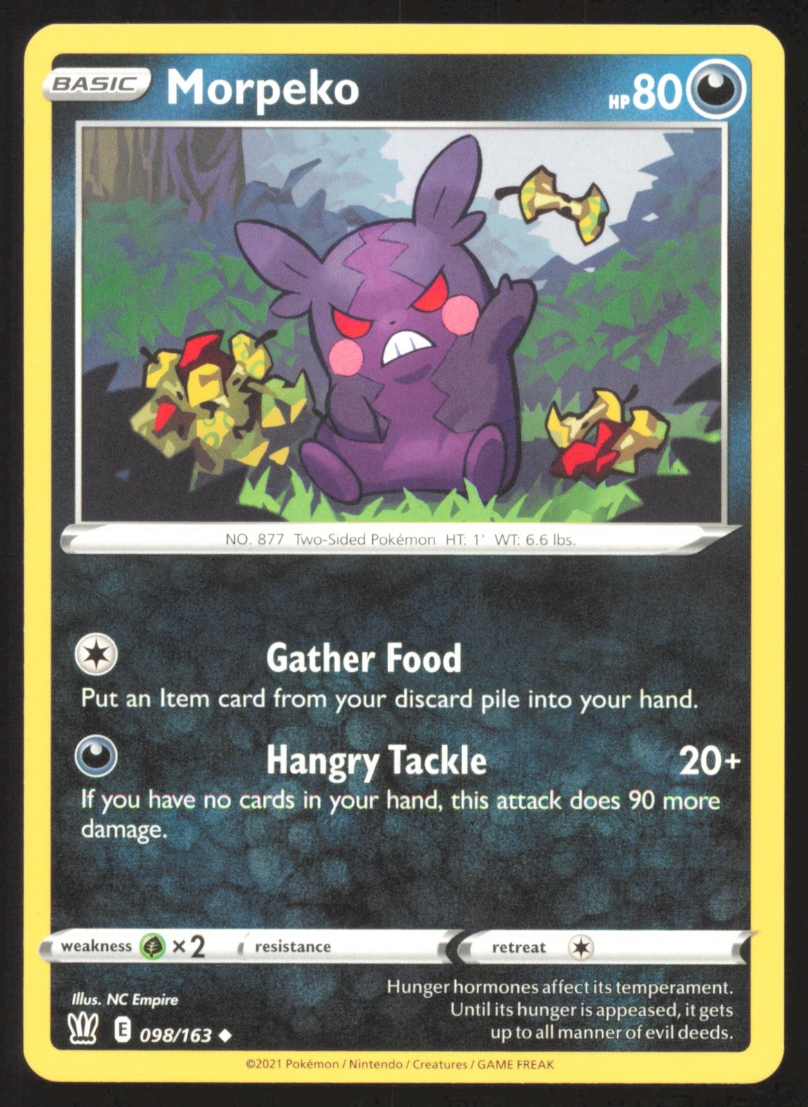 Morpeko Uncommon SWSH05: Battle Styles 098/163 NM NC Empire