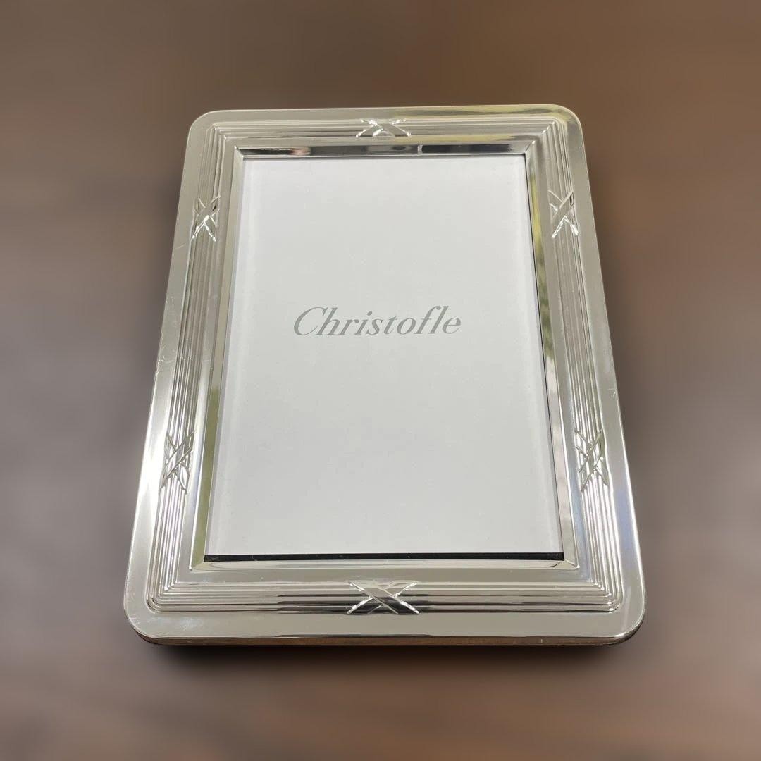 CHRISTOFLE Silver-coated Photo Frame 13 x 17 cm / 5.1 x 6.7 in L size Used Japan