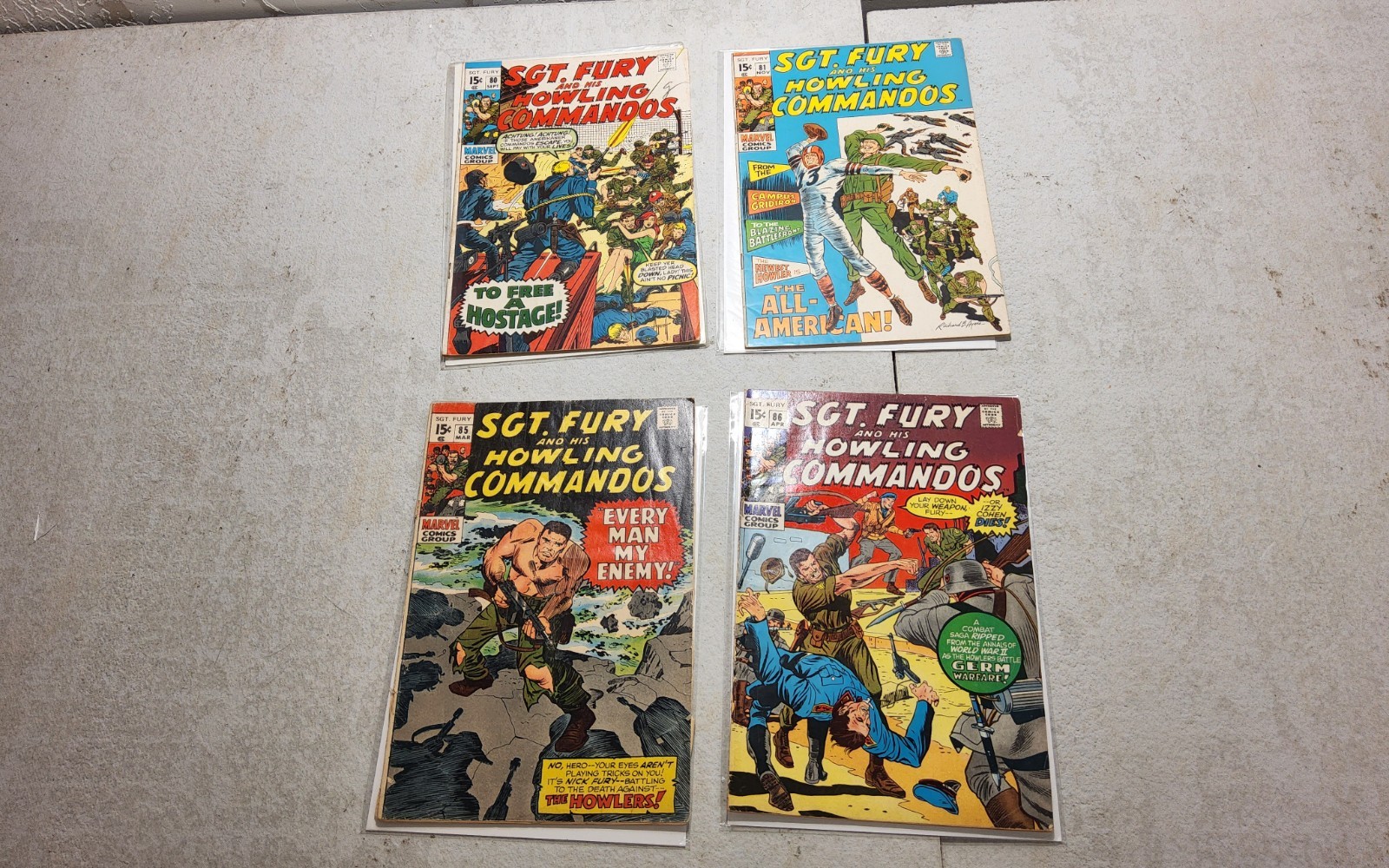 sgt. fury and his howling commandos lot #80, 81, 85, 86 sgt. fury and his howling commandos lot #80, 81, 85, 86