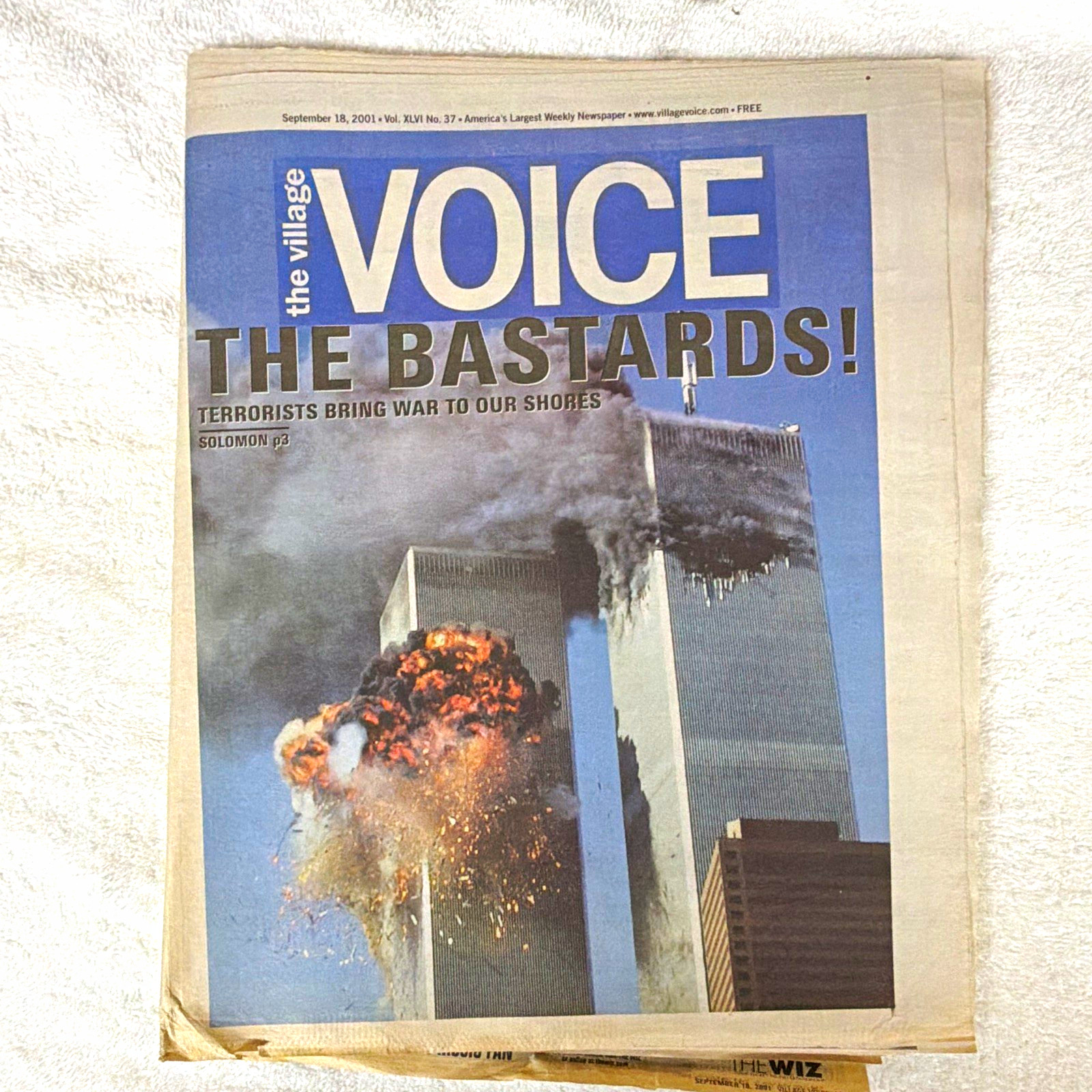 The Village Voice Newspaper Front Page The Village Voice Newspaper Front Page