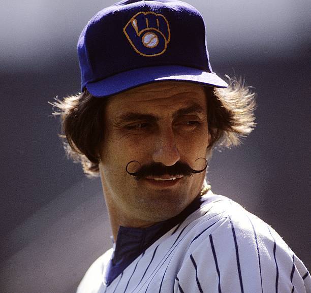 Rollie Fingers Of The Milwaukee Brewers 1980s Old Baseball Photo
