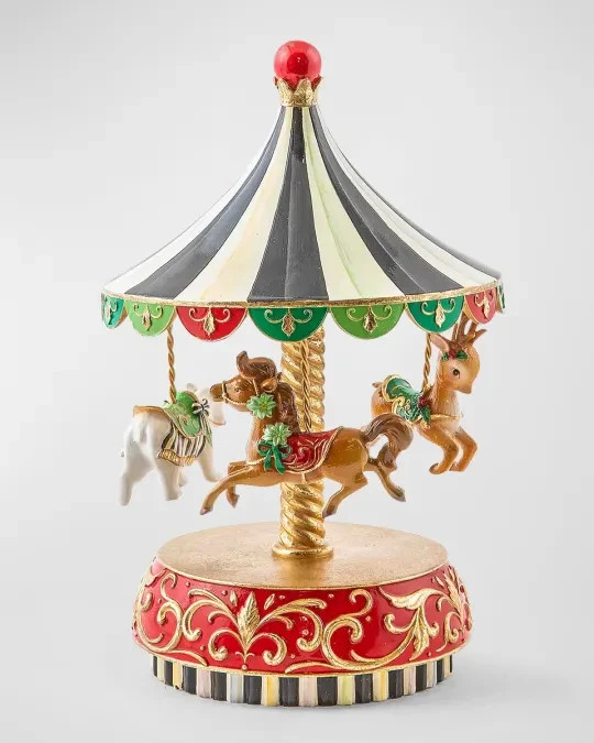 Brand New Retired MacKenzie-Childs Granny Kitsch Carousel