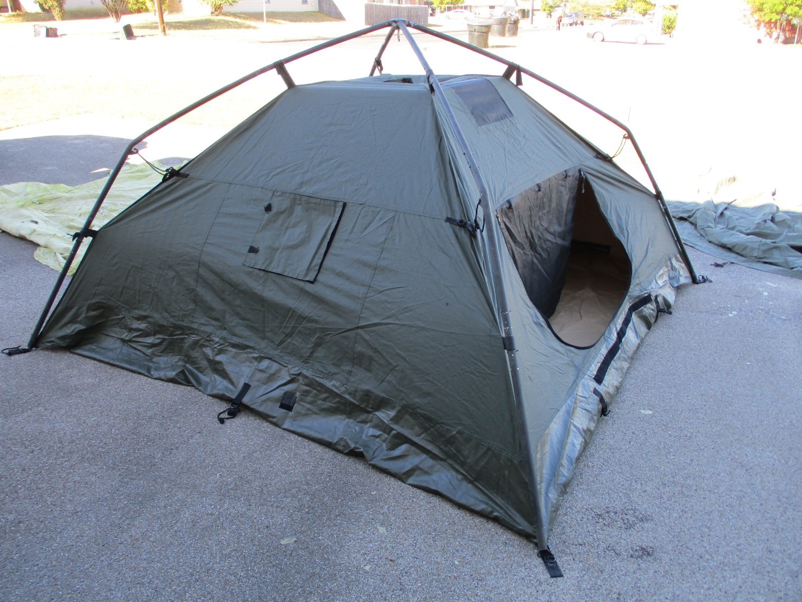 MILITARY SURPLUS SOLDIER CREW TENT GOOD CONDITION CAMPING 10 X10 HUNTING US ARMY