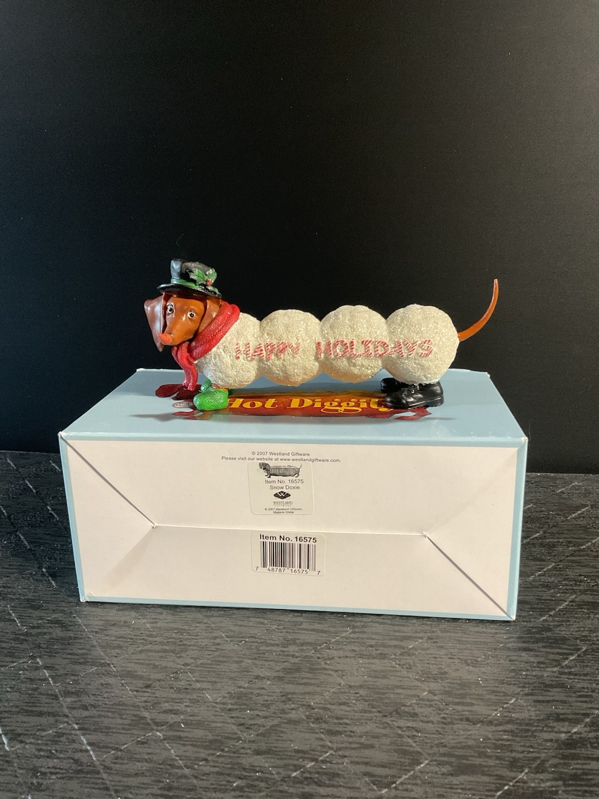 Westland Hot Diggity Dog 16575 Snow Doxie Weiner Dachshund Westland Hot Diggity Dog 16575 Snow Doxie Weiner Dachshund