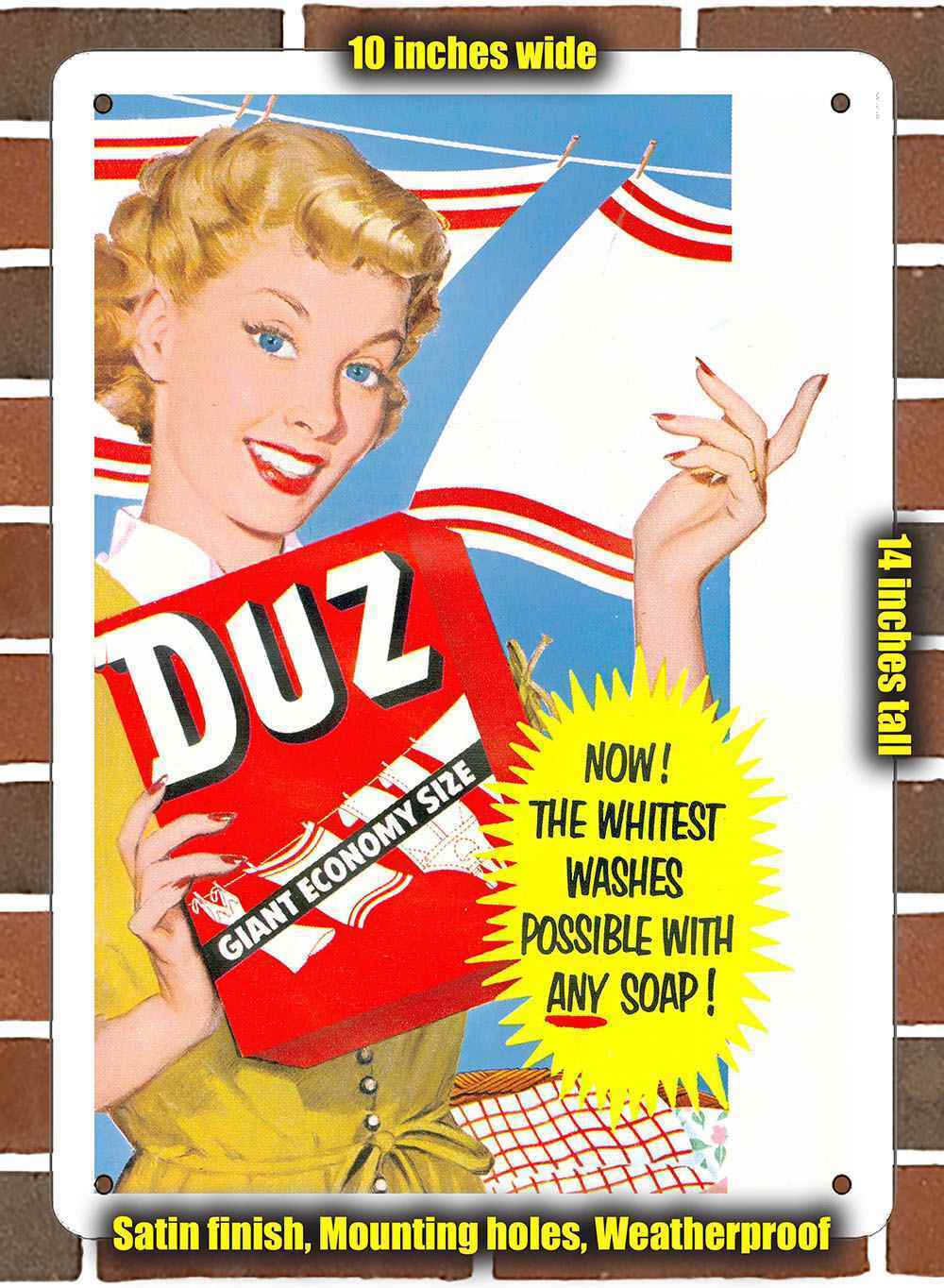 Metal Sign - 1952 Duz Detergent- 10x14 inches