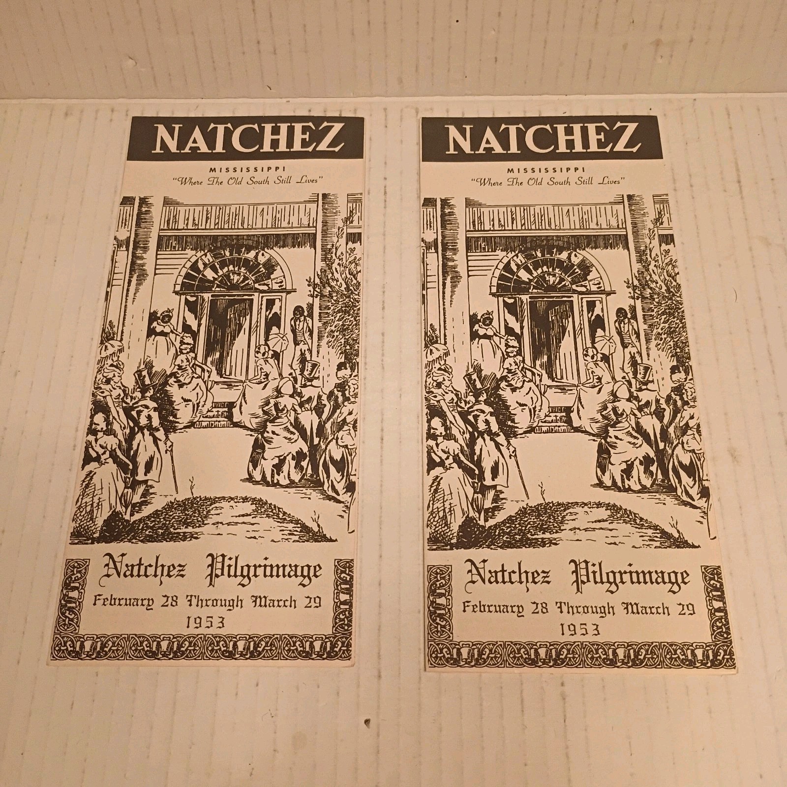 2 Natchez Pilgrimage 1953 Pamphlets Mississippi Feb28th Thru Mar29th 1953 2 Natchez Pilgrimage 1953 Pamphlets Mississippi Feb28th Thru Mar29th 1953