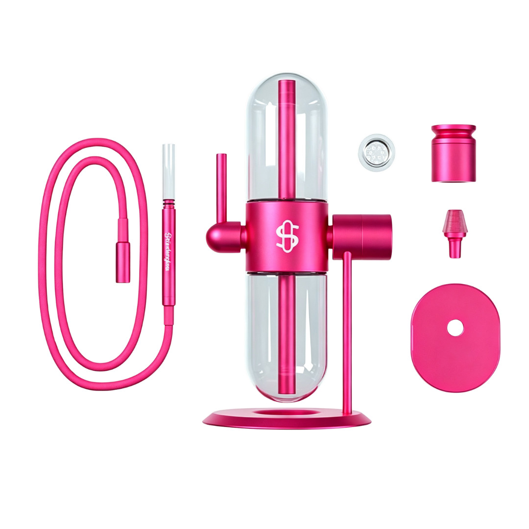 Stundenglass Glass Gravity Hookah Bong Gravity infuser - Pink Stundenglass Glass Gravity Hookah Bong Gravity infuser - Pink