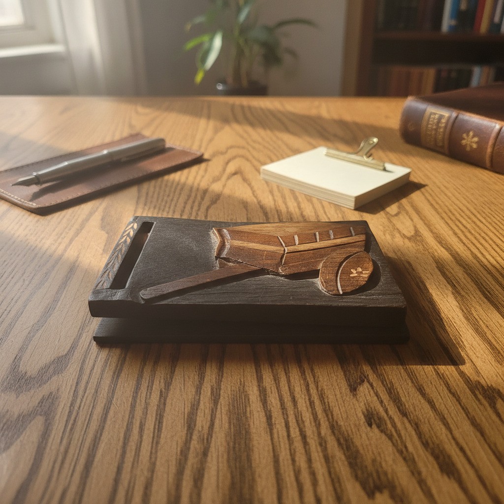 Vintage Wooden Memo Pad Holder Hand Carved Wheelbarrow Folk Art Desk Accessory Vintage Wooden Memo Pad Holder Hand Carved Wheelbarrow Folk Art Desk Accessory