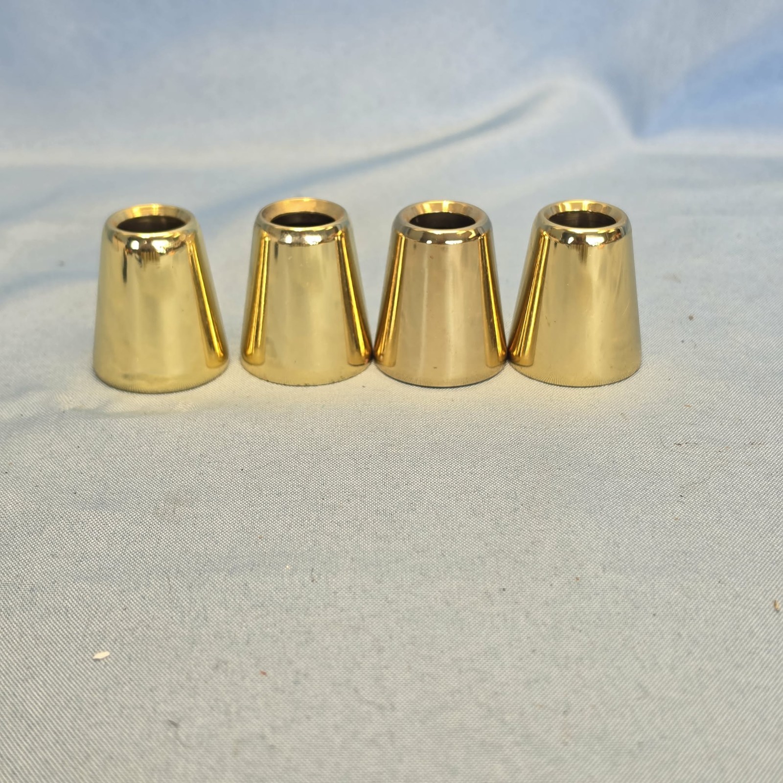 Vintage Baldwin Brass Candle Followers Set of 4 Polished Brass Taper Candle USA Vintage Baldwin Brass Candle Followers Set of 4 Polished Brass Taper Candle USA