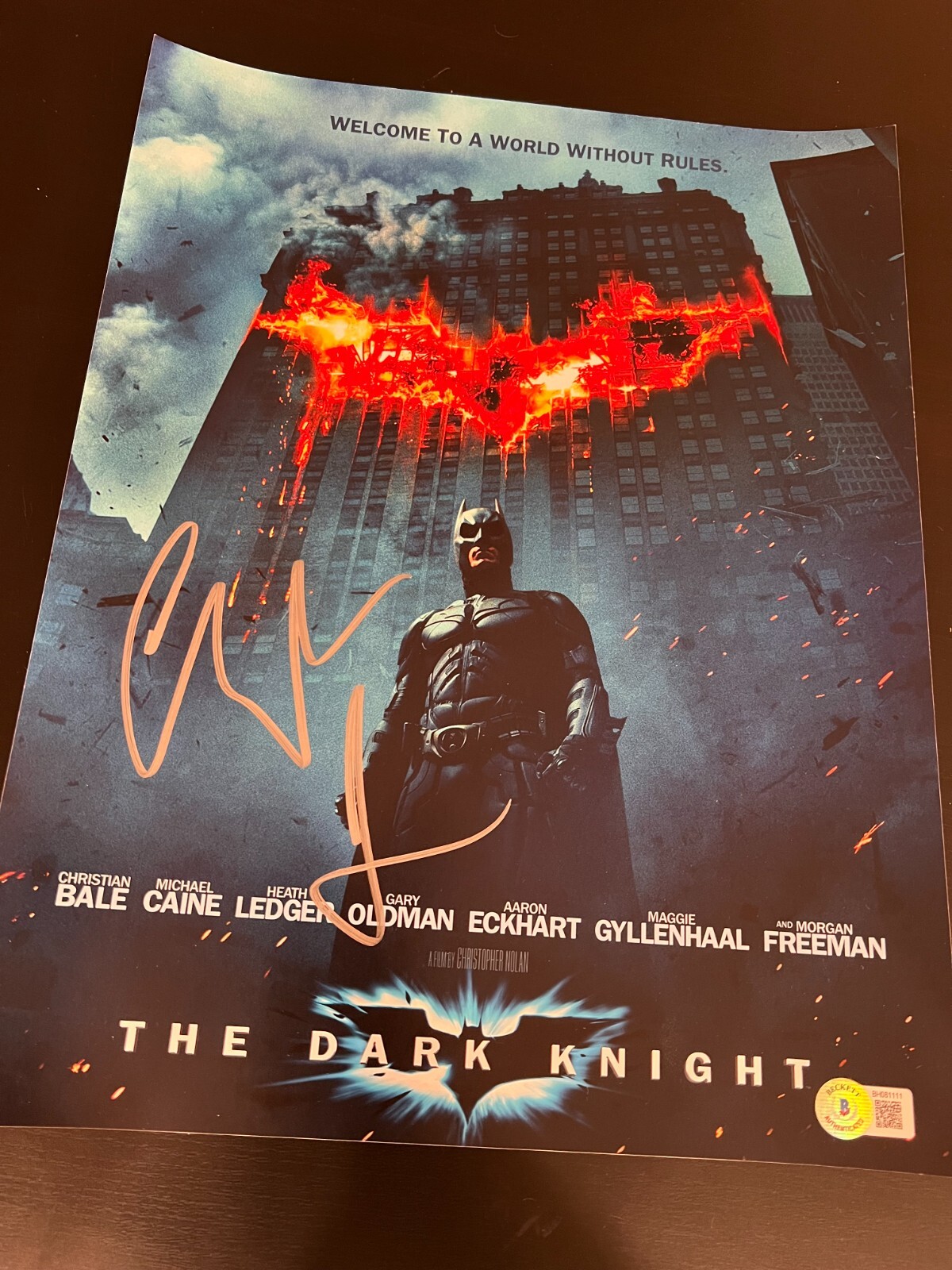 CHRISTIAN BALE SIGNED AUTOGRAPH 11x14 PHOTO DARK KNIGHT BATMAN BECKETT BAS CHRISTIAN BALE SIGNED AUTOGRAPH 11x14 PHOTO DARK KNIGHT BATMAN BECKETT BAS