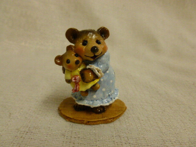 Wee Forest Folk Naptime With Dolly Special Edition Blue BB-14 Figurine Bear Wee Forest Folk Naptime With Dolly Special Edition Blue BB-14 Figurine Bear