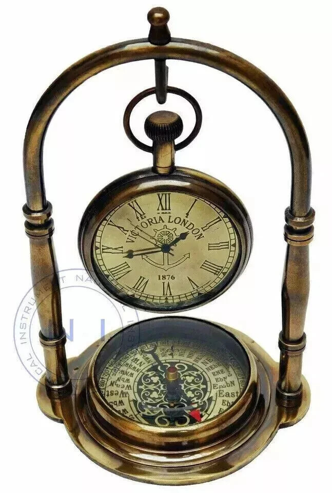 Nautical Glorious Vintage Brass Desk Table Antique Brass Clock Gift Women's Nautical Glorious Vintage Brass Desk Table Antique Brass Clock Gift Women's
