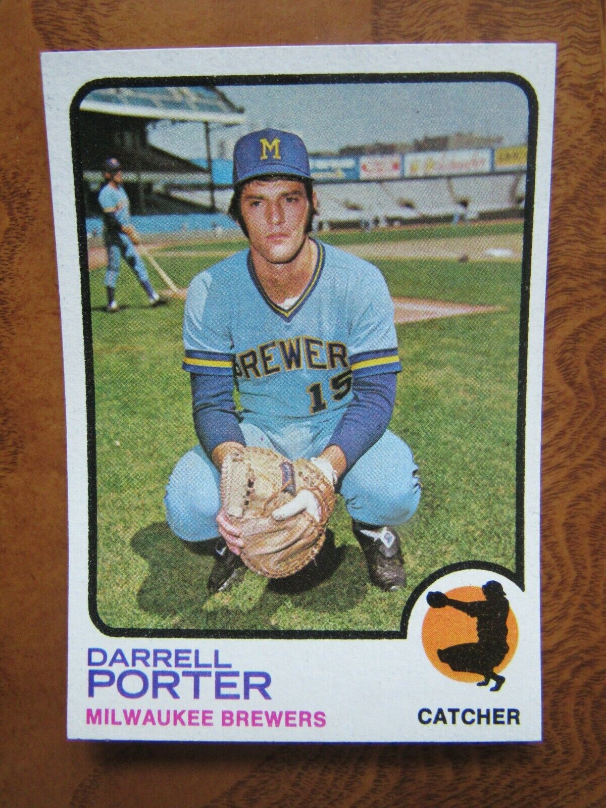 1973 Topps Baseball Cards - # 582 Darrell Porter, C, Milwaukee Brewers