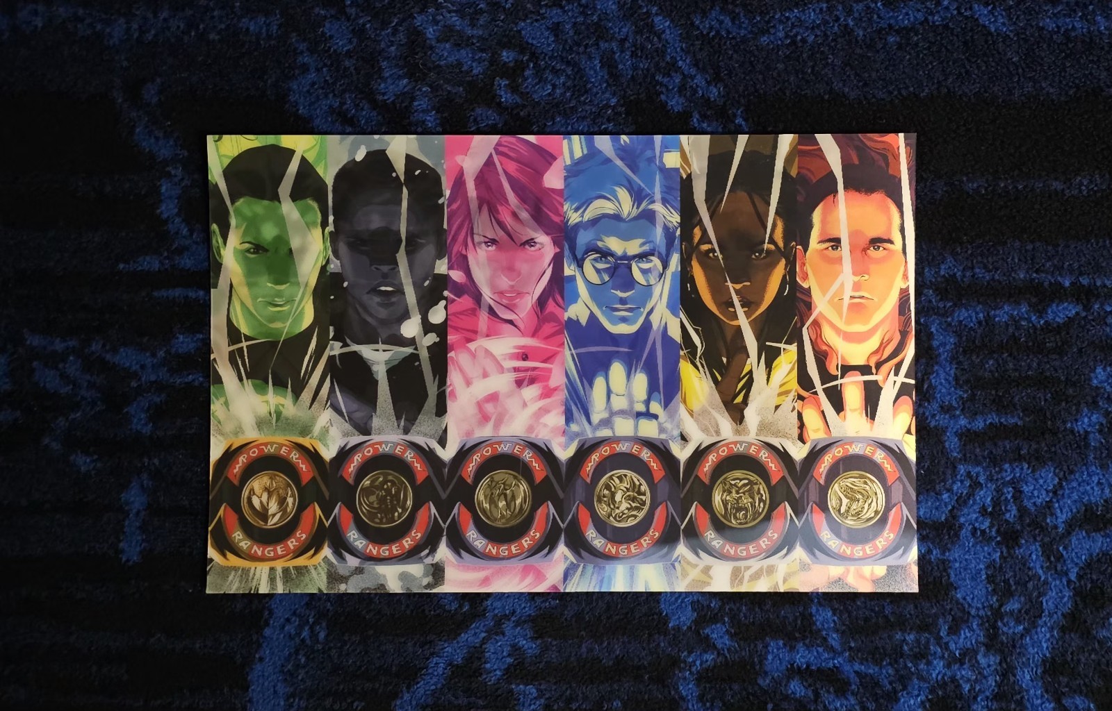 Mighty Morphin Power Rangers: BOOM Comics Kickstarter Lithograph - Goni Montes Mighty Morphin Power Rangers: BOOM Comics Kickstarter Lithograph - Goni Montes