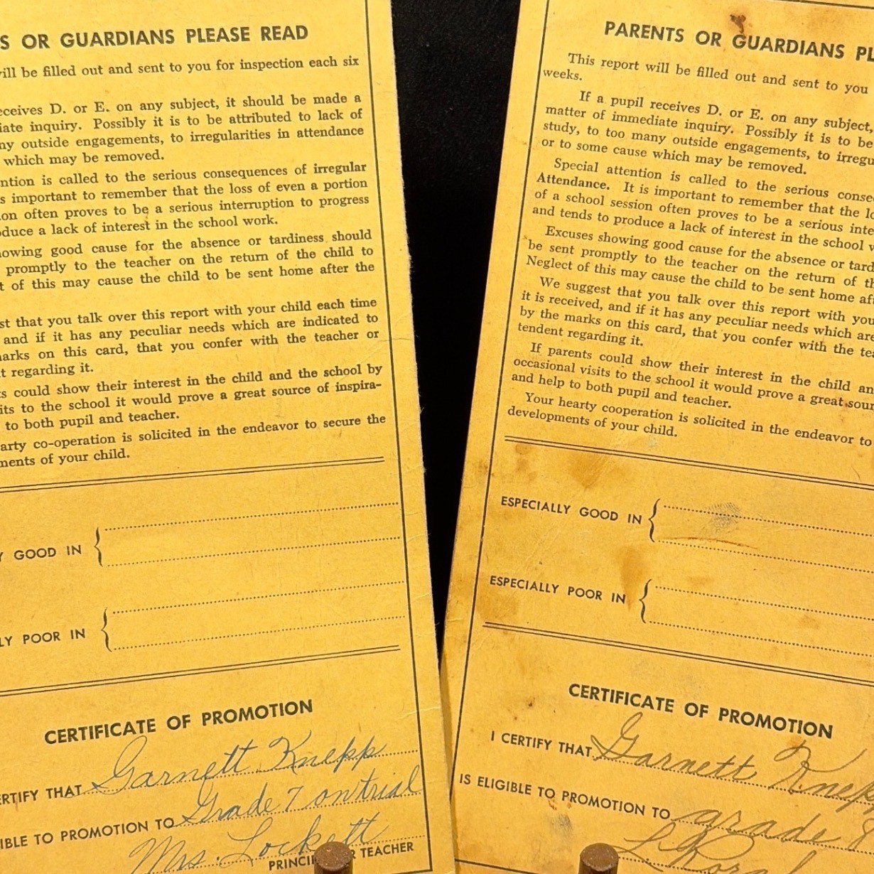 Vintage 1943 1944 Plymptonville School Report Cards Kurtz Bros Ephemera PA 2pc Vintage 1943 1944 Plymptonville School Report Cards Kurtz Bros Ephemera PA 2pc