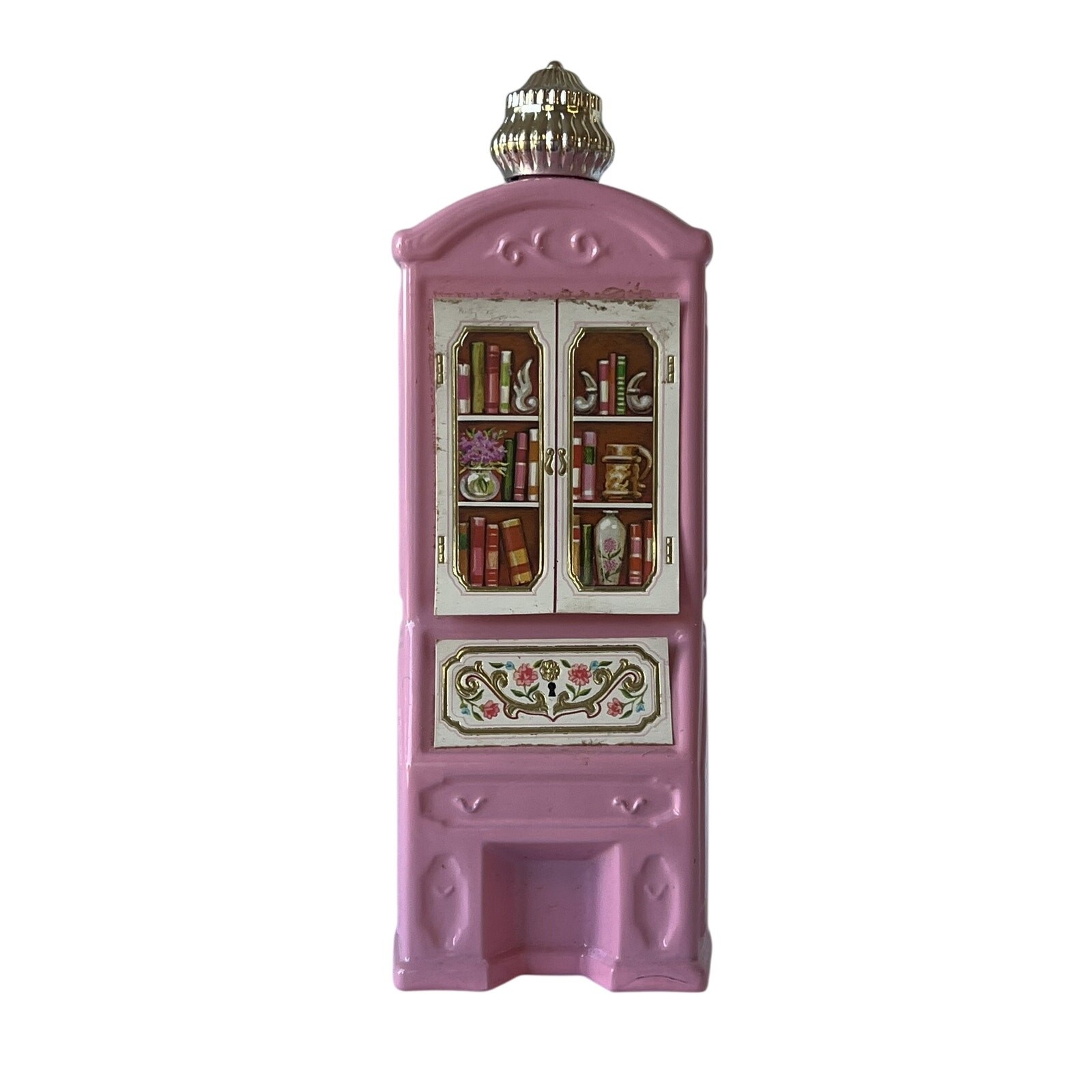 Vintage Avon Secretaire Decanter Moonwind Foaming Bath Oil Pink Bottle With Box
